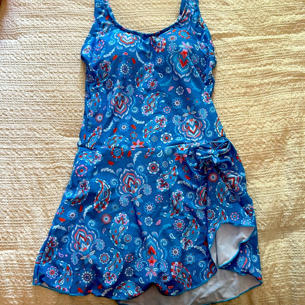 One piece swim with skirt!